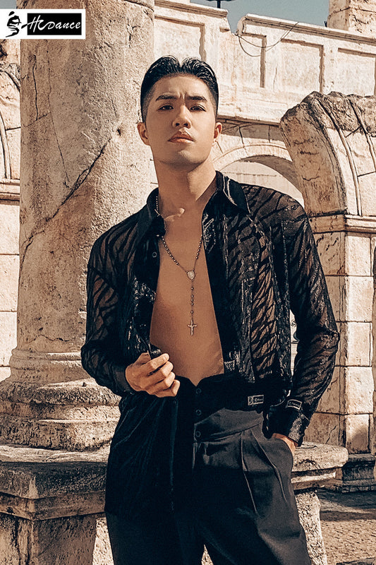 Camicia con stampa zebra tridimensionale MA1239