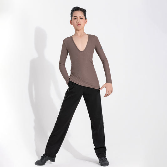 Boy dance jacket training clothes long sleeve T-shirt HN5094